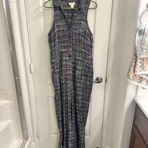 Anthropologie Black and White Textured Dress